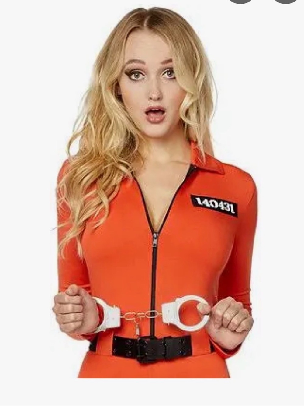 Spirit Orange Prisoner Jumpsuit Costume - Picture 3 of 8
